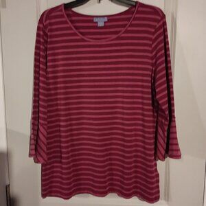 Laura Scott Flared 3/4 Sleeve Shirt L Never Worn